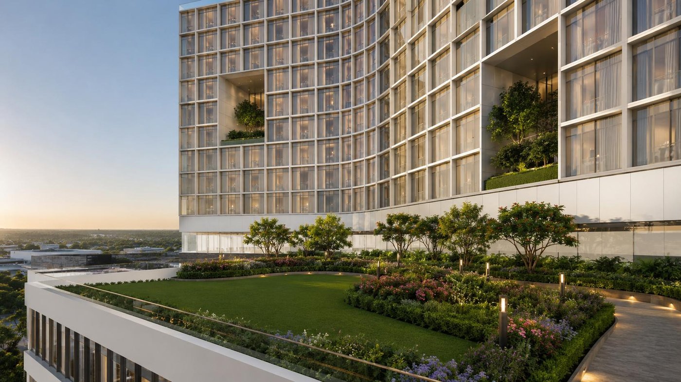 Rooftop garden terrace